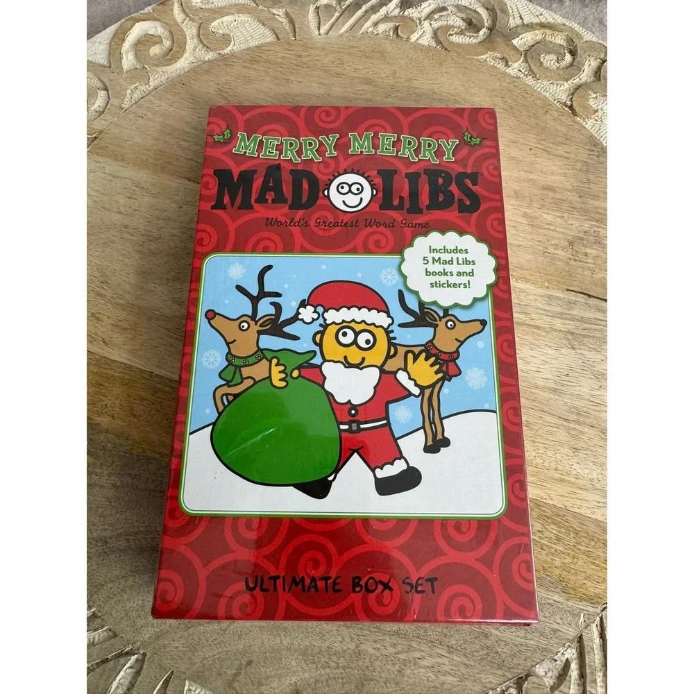 Merry Merry Mad Libs Ultimate Box Set Christmas Word Game Books‎ Stickers